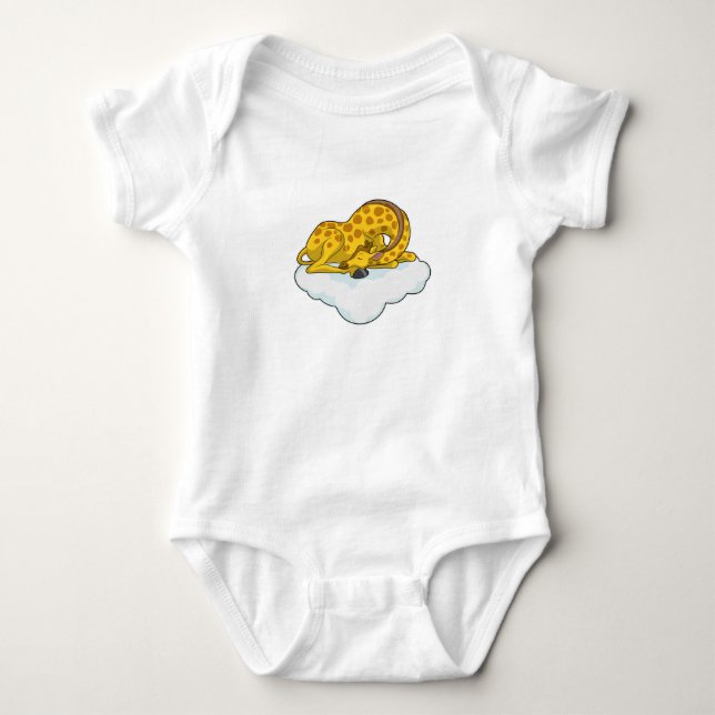 Body Para Bebê Girafa em Nuvens (Frente)