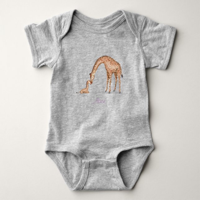 Body Para Bebê Girafa-mãe e creme para bebês (cor) (Frente)