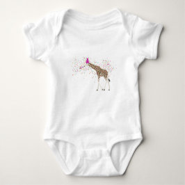 Body Para Bebê Girafa Partilhando Animais Safari Festa