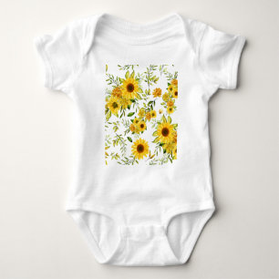 Body Para Bebê Girassol Aquarela 8