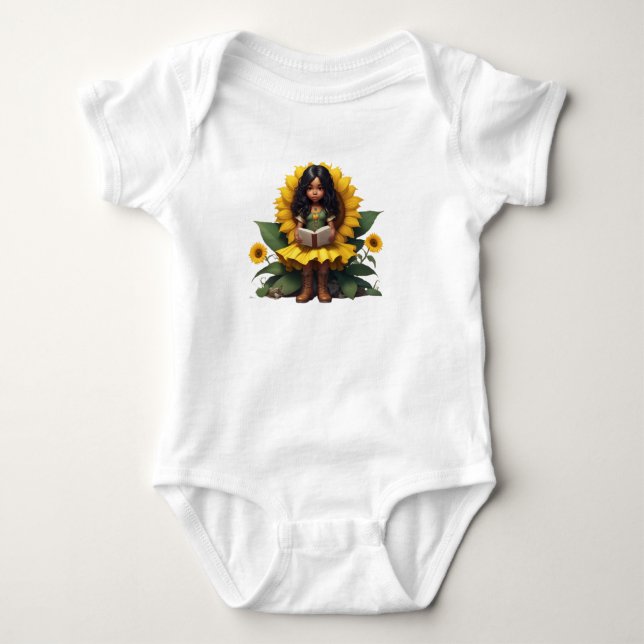 Body Para Bebê girassol chibi (Frente)