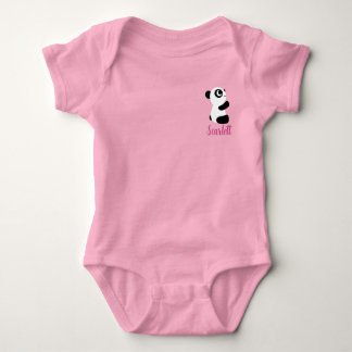Body Para Bebê Girls Cute Panda