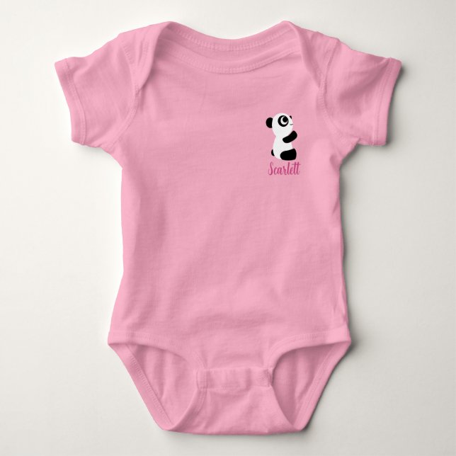 Body Para Bebê Girls Cute Panda (Frente)