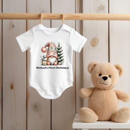 Body Para Bebê Gnome for the Holidays Baby Bodysuit