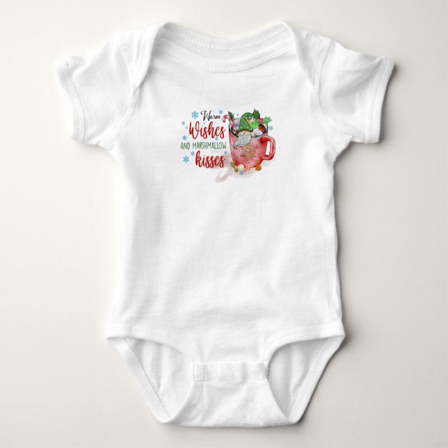 Body Para Bebê Gnomo de Natal (Frente)