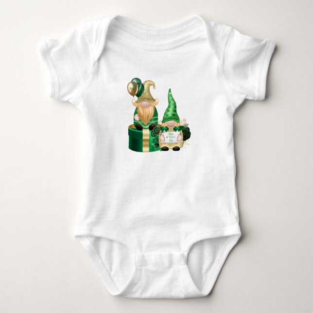 Body Para Bebê Gnomos Felizes de São Patrício (Frente)