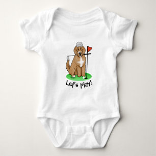 Body Para Bebê Goldendoodle Dog Jogando Golfe (whmk2 vermelho)