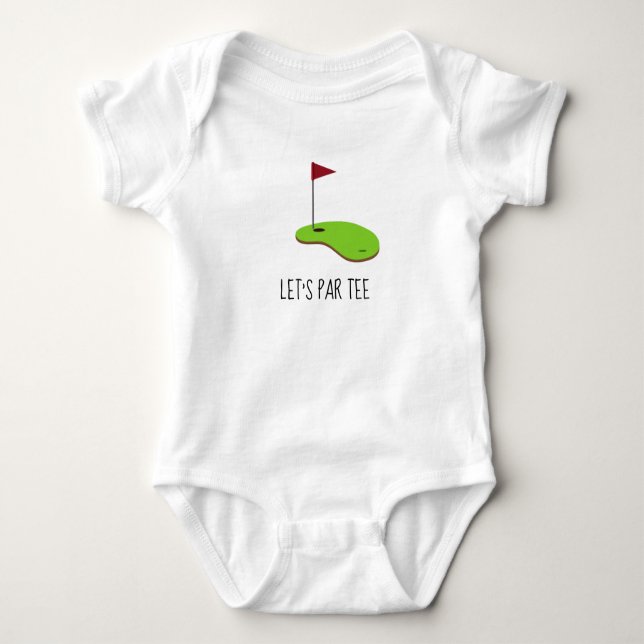 Body Para Bebê Golf, vamos pintar uma lágrima com uma bandeira de (Frente)