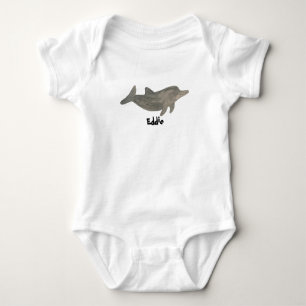 Body Para Bebê Golfinho Animal do Mar de Água