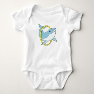 Body Para Bebê Golfinho com Anel