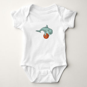 Body Para Bebê Golfinho com basquete