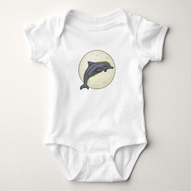 Body Para Bebê Golfinho com Lua (Frente)