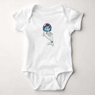Body Para Bebê Golfinho como astronauta na fantasia