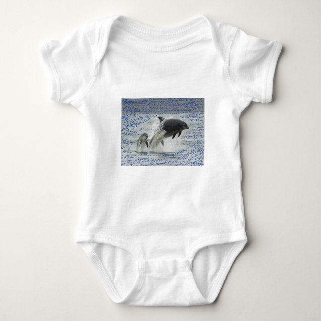 Body Para Bebê Golfinhos (Frente)