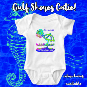 Body Para Bebê Golfo nas margens Alabama Beach Umbrella com Sun