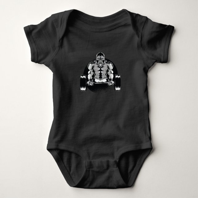 Body Para Bebê Gorila Forte Bombeia Músculos (Frente)