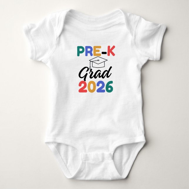 Body Para Bebê  Graduado Pré-K  (Frente)