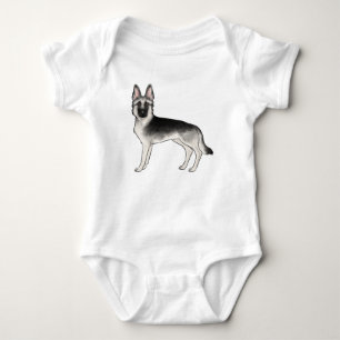 Body Para Bebê Gráfico de Cachorro GSD com GSD com German shepher