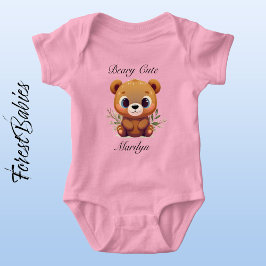 Body Para Bebê 🧸 Gráfico de Cartoons Brancos Cujos Ursos Teddy