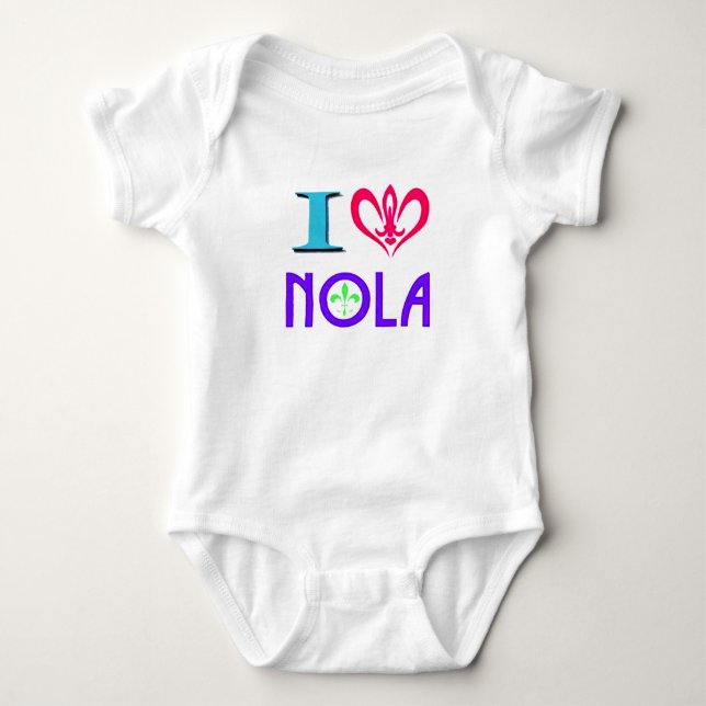 BODY PARA BEBÊ GRÁFICO DE NOVA ORLEÃES LOUISIANA (Frente)
