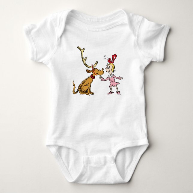Body Para Bebê Gralha | Max & Cindy Lou Quem (Frente)