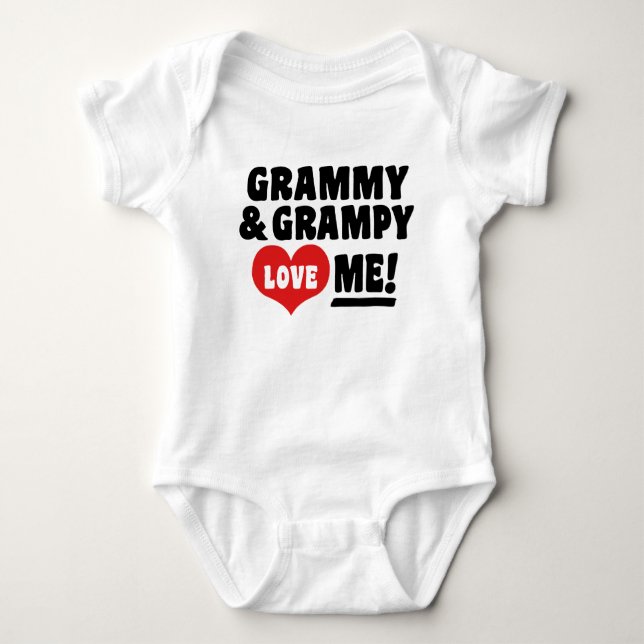 Body Para Bebê Grammy and Grampy Me Ama (Frente)