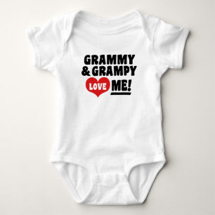 Body Para Bebê Grammy e Grampy amam-me