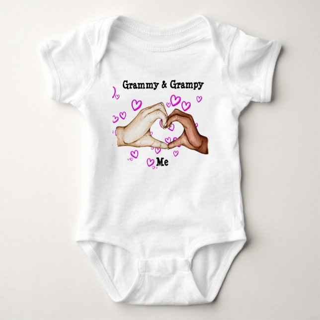 Body Para Bebê grammy & Grampy (Frente)