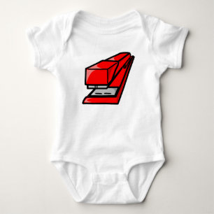 Body Para Bebê Grampeador vermelho