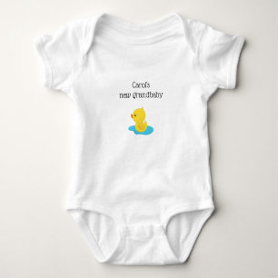 Body Para Bebê Grandbaby novo com o pato do bebê na poça