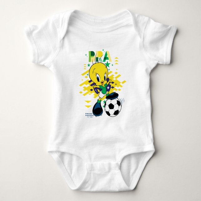 Body Para Bebê Grático do TWEETY™ Time Brasil Futebol (Frente)