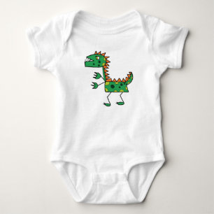 Body Para Bebê Green Dino Baby Jersey