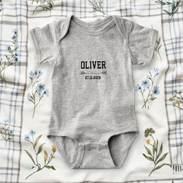 Body Para Bebê Grey Baby Bodysuit Neutral - Solid Onesie