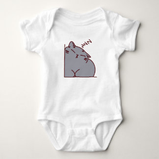 Body Para Bebê Grey Cat Sleeping 