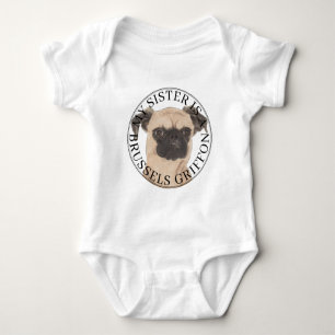 Body Para Bebê Griffon de Bruxelas Irmão Mais Velho