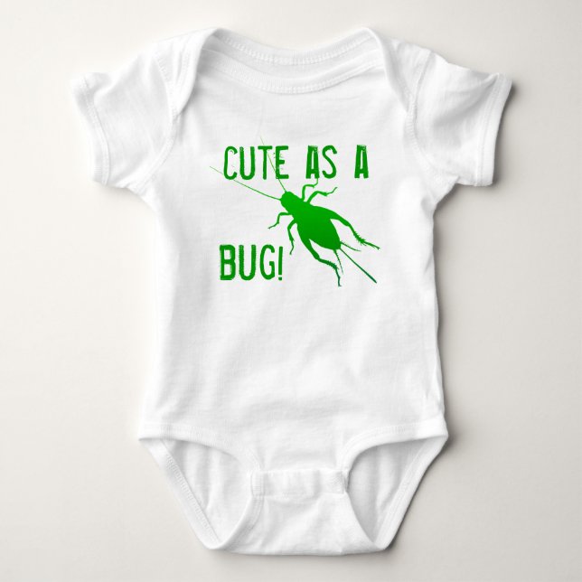 Body Para Bebê Grilo Verde Brilhante (Frente)