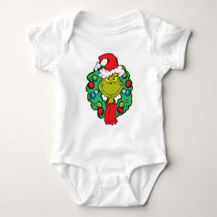 Body Para Bebê Grinch Coroa de Natal