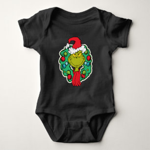 Body Para Bebê Grinch Coroa de Natal