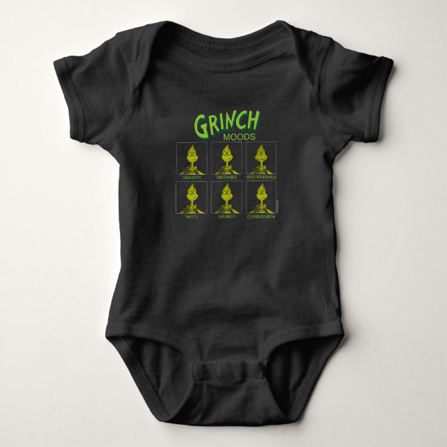 Body Para Bebê Grinch | Gráfico de Humores (Frente)