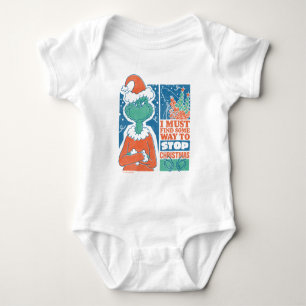 Body Para Bebê Grinch Pare o Natal Gráfico Antigo