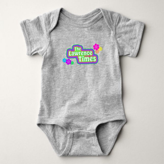 Body Para Bebê Groovy Lawrence Times (Frente)