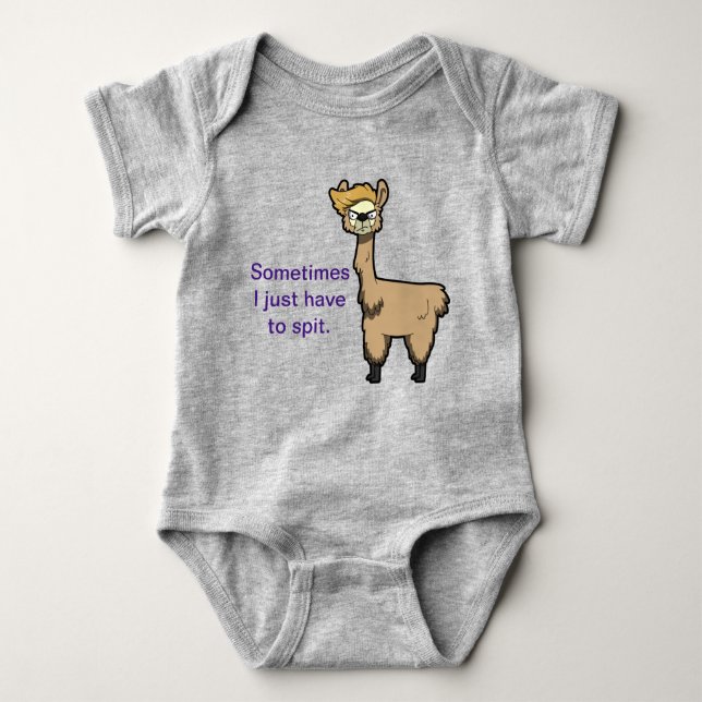 Body Para Bebê Grump Llama (Frente)