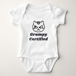 Body Para Bebê "Grumpy Certified" Engraçado Design