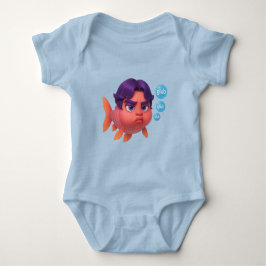 Body Para Bebê Grumpy Koi Glub Club - Arte De Peixes Cuta De Cabo