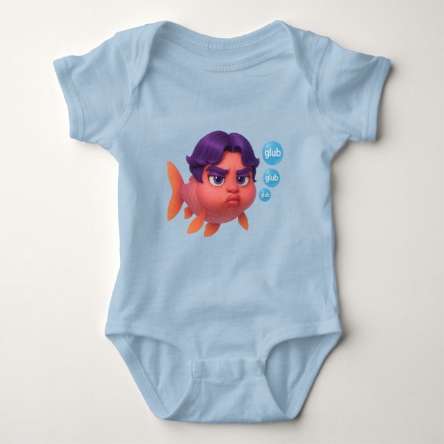 Body Para Bebê Grumpy Koi Glub Club - Arte De Peixes Cuta De Cabo (Frente)