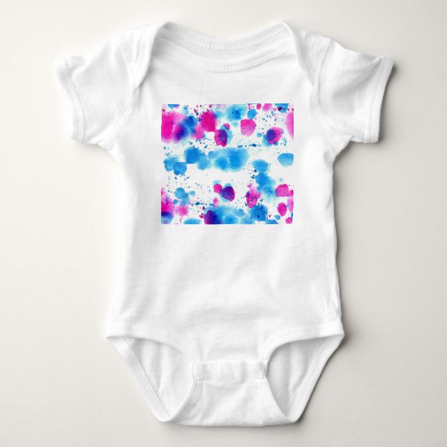Body Para Bebê Grunge Mantém Textura De Aquarela (Frente)