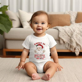 Body Para Bebê Grupo De Natal Mais Provável Para Papais noeis Eng