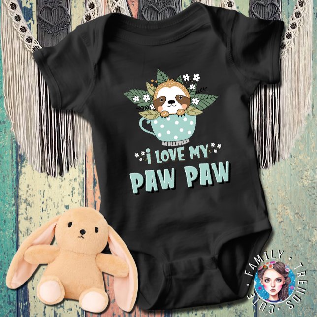 Body Para Bebê Guaxinim Eu Amo Meu Vô (Criador carregado)