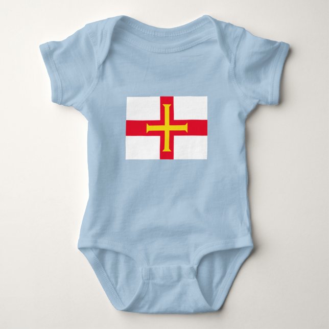Body Para Bebê Guernsey Flag (Frente)