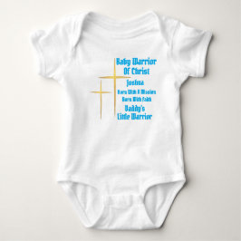 Body Para Bebê Guerreiro Bebê de Cristo-Nascido Com Fé
